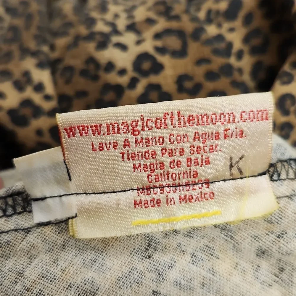 Magic Of The Moon Vintage Leopard Print Dress XL